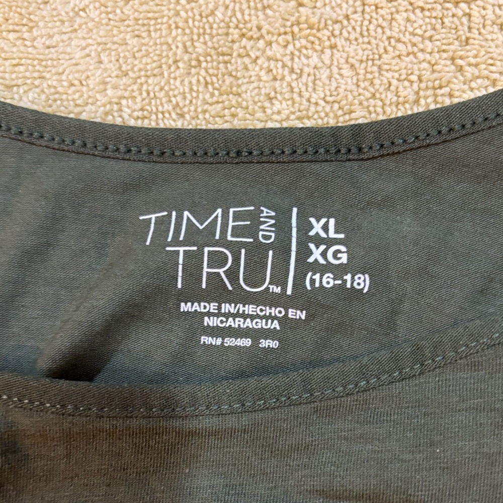 Time and Tru Olive Spaghetti Strap Camisole - Picture 3 of 6
